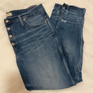 Madewell High-waisted front buttons jeans